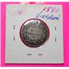 Image 2 : 15)  BRITISH 1880 VICTORIA 1 SHILLING SILVER COIN.