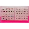 Image 1 : 11)  LOT OF 40 HYPOALLERGENIC CRYSTAL STUD