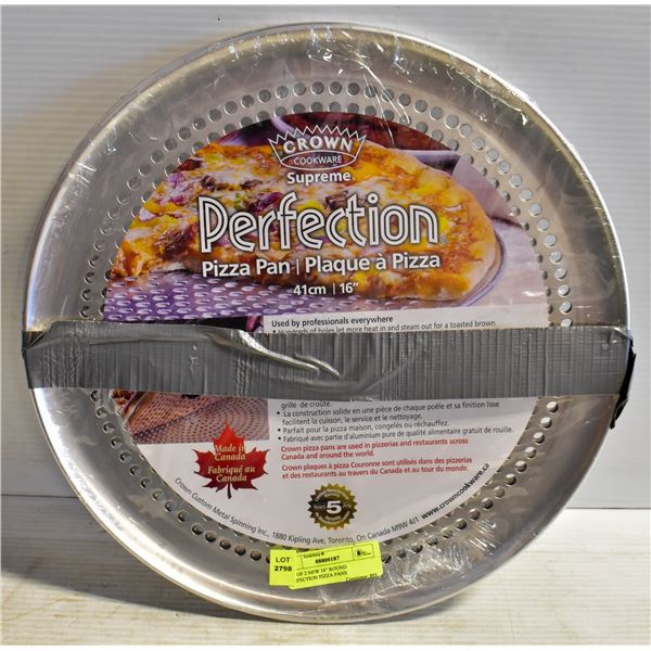 SET OF 2 NEW 16" ROUND PERFECTION PIZZA PANS