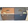Image 1 : 2 METAL STORAGE BOXES, HANDLES + LATCHES 10 X 13