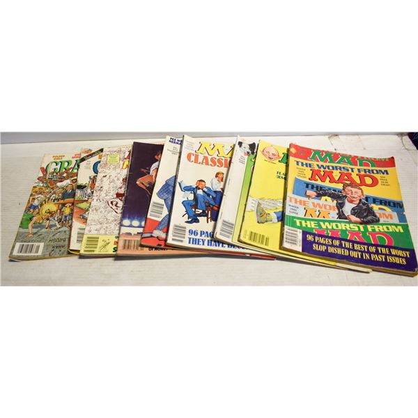 10 VINTAGE "MAD" MAGAZINES