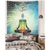 Image 1 : NEW GREEN INDIAN YOGA TAPESTRY 57" X 78"