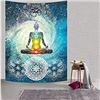 Image 1 : NEW BLUE INDIAN YOGA TAPESTRY 57" X 78"