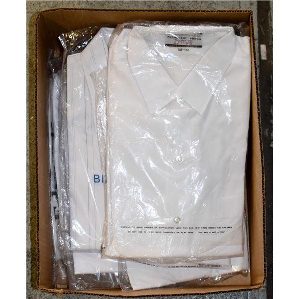 FLAT OF VARIOUS NEW DRESS SHIRTS - VARIOUS SIZES