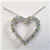 Image 1 : JS212-20 SILVER NATURAL PERIDOT NECKLACE