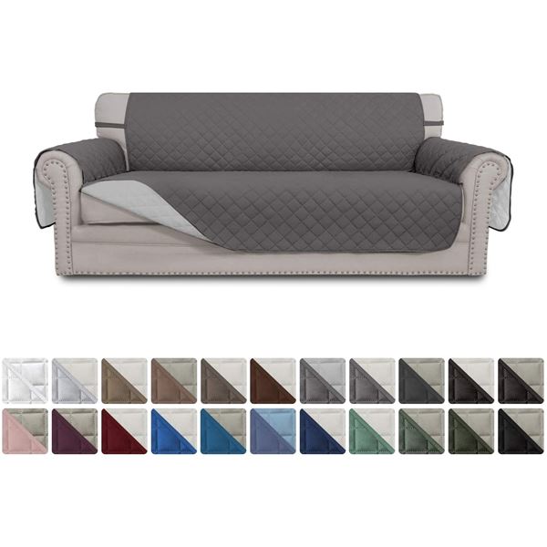 NEW EASY GOING REVERSIBLE SOFA COVER GREY/CREAM