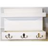 Image 1 : NEW WHITE WALL MOUNTED COAT RACK WITH HARDWARE