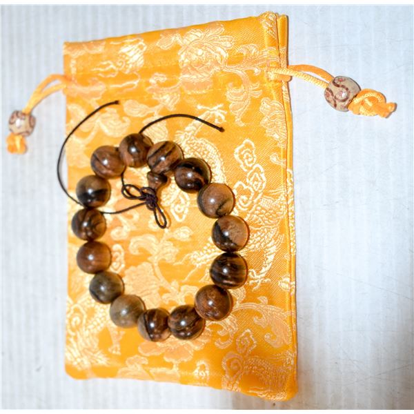 NEW WOODEN SERENITY BRACELET WITH POUCH