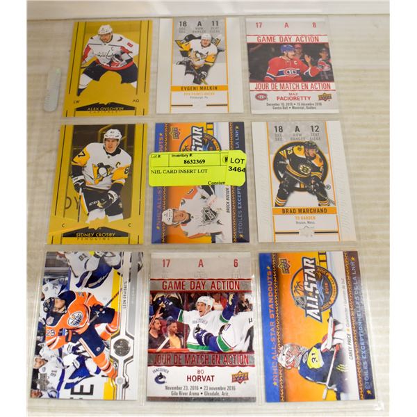 NHL CARD INSERT LOT