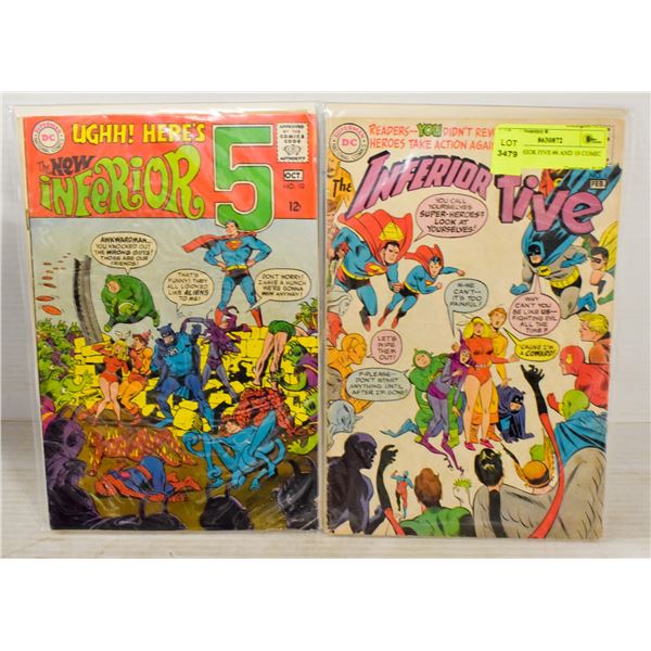 DC INFERIOR FIVE #6 AND 10 COMIC LOT