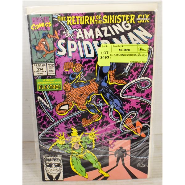 MARVEL AMAZING SPIDERMAN #334 COMIC