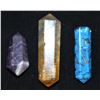 Image 1 : 3 CRYSTAL POINTS TOURQUOISE ORGONE, AMETHYST