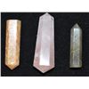 Image 1 : CRYSTAL POINTS GOLD & ROSE QUARTZ, LABRADORITE