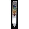 Image 1 : SELENITE POINT WITH CHAKRA GEMSTONES 6CM