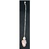 Image 1 : RAW ROSE QUARTZ PENDULUM