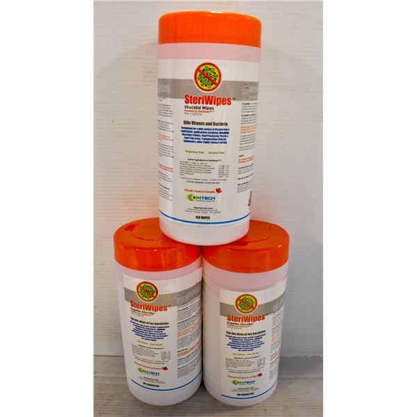 LOT OF 3 STERIWIPES VIRUCIDAL WIPES POWERED