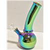 Image 1 : 8" HANDMADE GLASS WATER BONGS - RAINBOW COLOURS