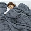 Image 1 : NEW QUEEN SIZE 15LB WEIGHTED BLANKET, GREY