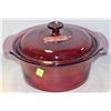 Image 1 : VINTAGE PURPLE TONE PYREX COOKPOT WITH LID