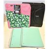 Image 1 : 2 ZIP UP BINDERS WITH 2 NOTEBOOKS