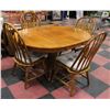 Image 1 : SOLID WOOD DINETTE SET WITH FOUR CHAIRS & CUSHIONS