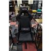 Image 1 : BLACK LEATHER HYDRAULIC GAMING CHAIR WITH MASSAGE