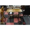 Image 1 : NEW WOOD TONE ADJUSTABLE HEIGHT DESK ON WHEELS