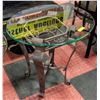 Image 1 : GLASS END TABLE WITH METAL BASE - 23" X 27" X 24"
