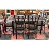 Image 1 : GLASS & METAL DINING TABLE & 6 CHAIRS - 66" X 42"