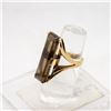Image 2 : HEAVY 10K GOLD RING W LARGE CUT SEMI