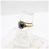 Image 2 : 10K DIMENT GOLD RING WITH ONYX GEMSTONE SIZE 6.5