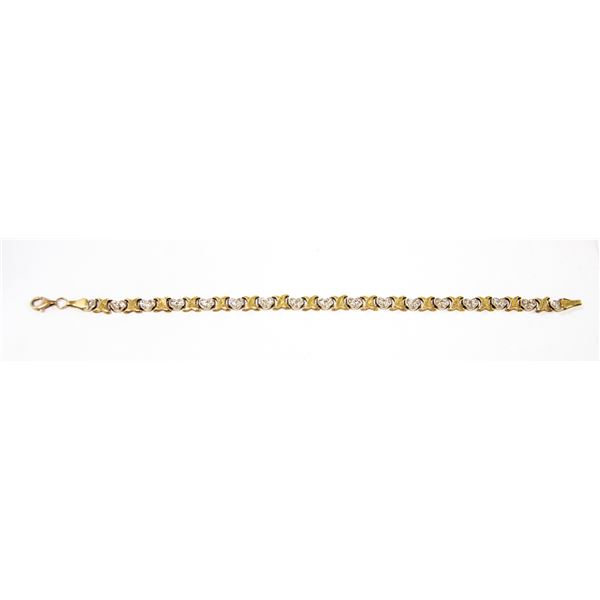 10K RCI GOLD LINK BRACELET APPROX 7.5" LONG