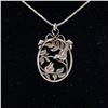 Image 2 : .925 SILVER BOX CHAIN WITH DOVE PENDANT