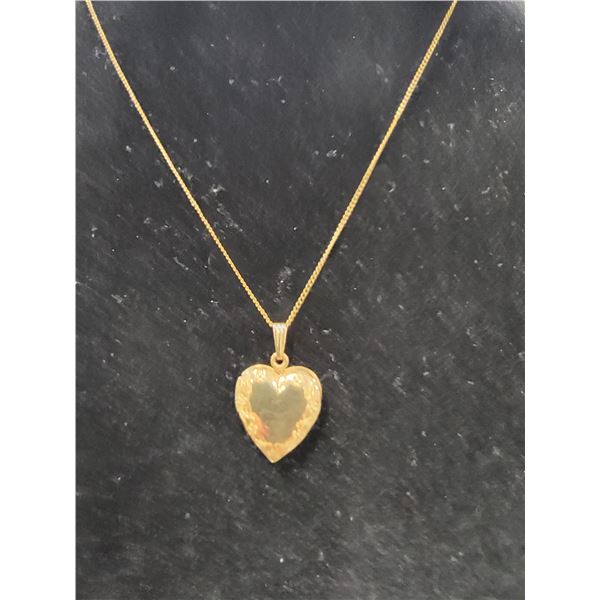 GOLD FILLED HEART PENDANT WITH CHAIN