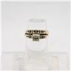 Image 1 : 14K GOLD RING SET SOLDERED WITH DIAMOND SIZE 6