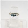 Image 1 : 14K WHITE GOLD RING WITH BLUE SAPPHIRES SIZE 6.75