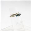 Image 4 : 14K WHITE GOLD RING WITH BLUE SAPPHIRES SIZE 6.75