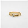 Image 1 : 10K GOLD RING WITH AQUAMARINE SIZE 10