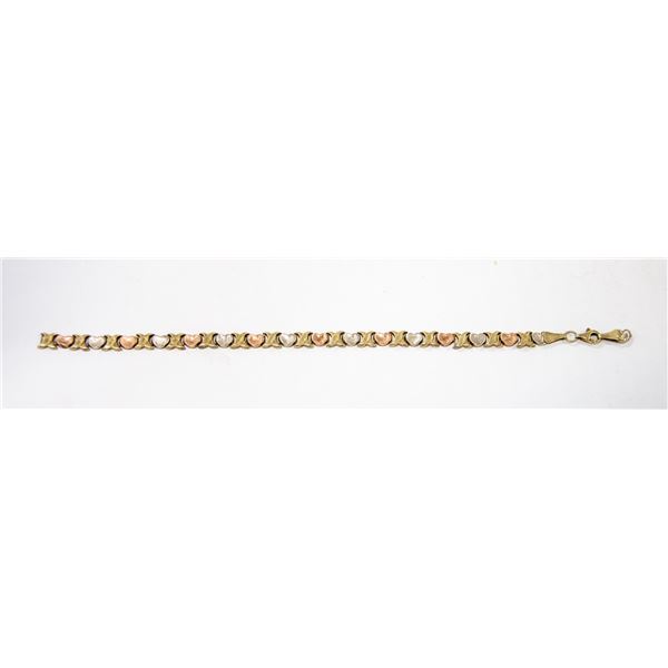 10K RCI GOLD LINK BRACELET 7.5" LONG - LOOSE LINK