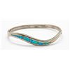 Image 1 : .925 SILVER BRACELET WITH BLUE INLAY