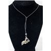 Image 1 : GLASS BALL PEWTER FISH NECKLACE