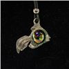 Image 2 : GLASS BALL PEWTER FISH NECKLACE