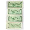 Image 2 : 4 X 1954 CANADIAN $1 BILLS
