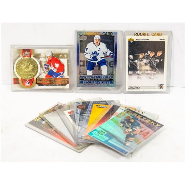 10 GRETZKY HOCKEY CARDS VARIOUS YEARS & MAKES