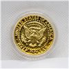 Image 1 : 24KT GOLD PLATED US HALF DOLLAR 1988