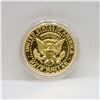 Image 1 : 24KT GOLD PLATED US HALF DOLLAR 1986