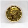 Image 1 : 24KT GOLD PLATED US HALF DOLLAR 1984