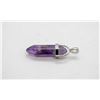 Image 1 : SILVER + AMETHYST HEALING CRYSTAL PENDANT