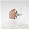 Image 2 : .925 STERLING SILVER RING W/ NATURAL STONE SIZE 7