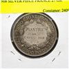 Image 1 : 1908 SILVER PIECE FRANCE 27 GR PIASTRE DE COMMERCE
